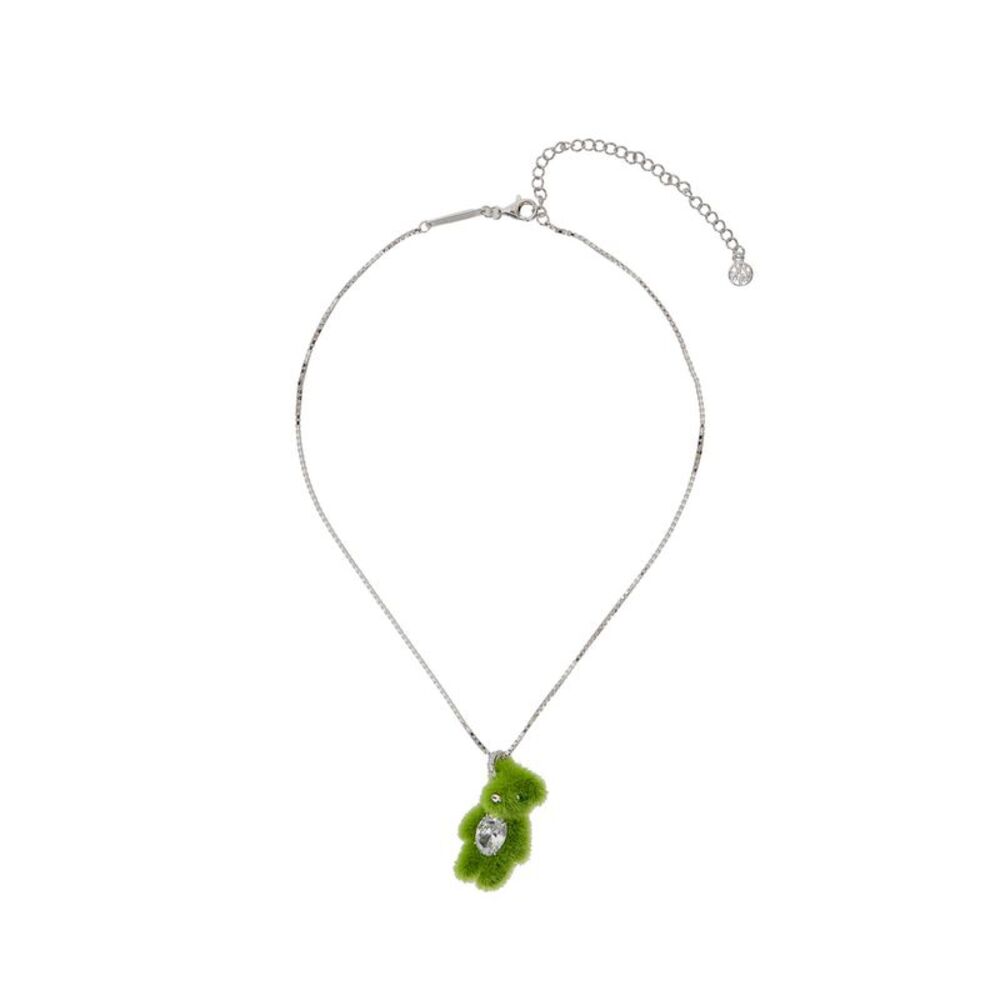 Yvmin Women Grass Bear Necklace With Green Pendant
